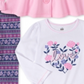 Conjunto infantil Headquarters para meninas, 3 peças, jaqueta de lã, top e leggings estampados, rosa, tamanho 3T