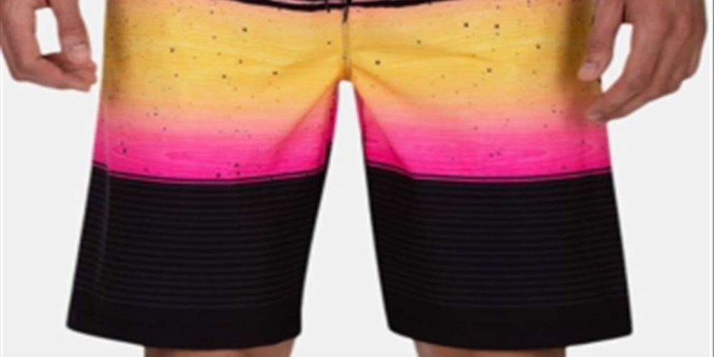 Calções de banho Hurley Phantom Printed para homem, verde, tamanho 38