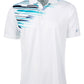 Camisa polo masculina de manga curta com estampa de ombro Attack Life By Greg Norman, branca, tamanho pequeno