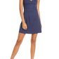 Vestido curto feminino French Connection Lula Scalloped Edge, azul, tamanho 10