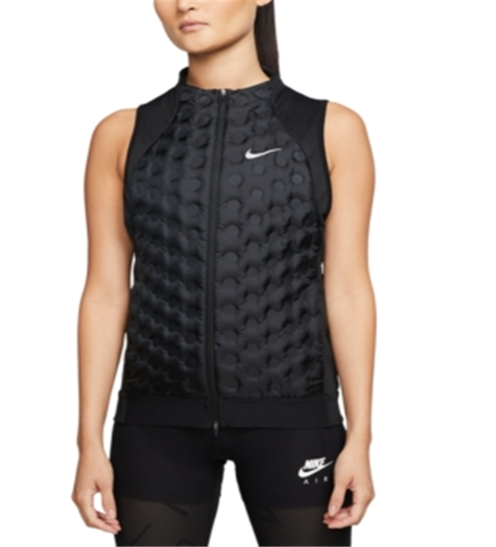 Colete de corrida Nike AeroLoft feminino, preto, tamanho X-S