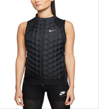 Colete de corrida Nike AeroLoft feminino, preto, tamanho X-S