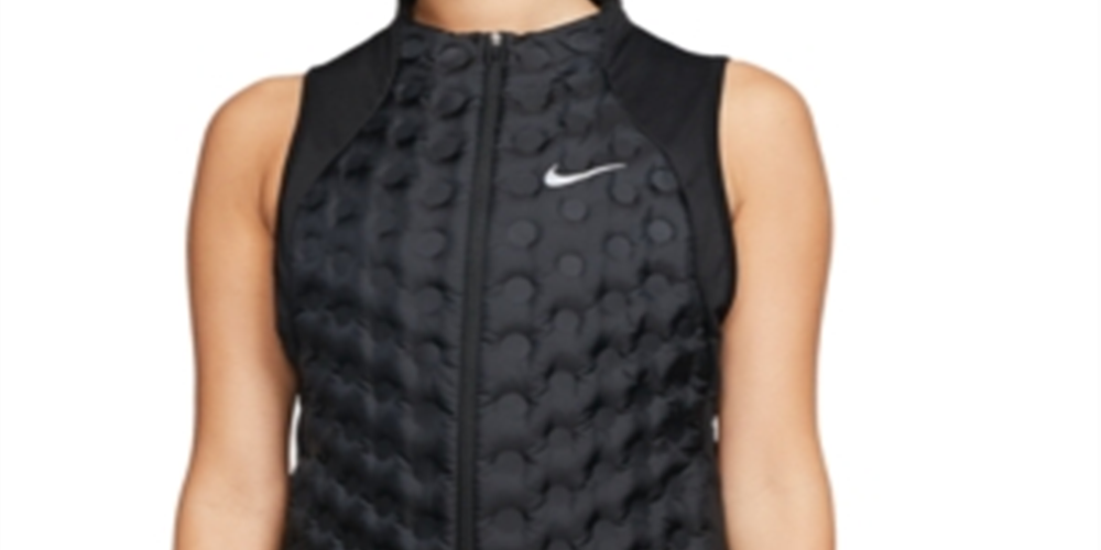 Colete de corrida Nike AeroLoft feminino, preto, tamanho X-S