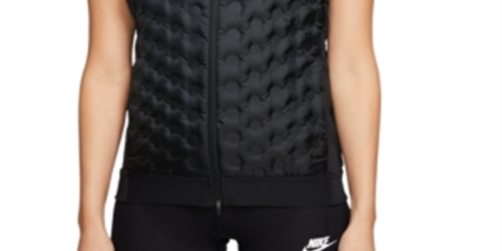 Colete de corrida Nike AeroLoft feminino, preto, tamanho X-S
