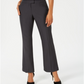 Calças femininas JM Collection Petite Tummy Control, comprimentos regulares e curtos, pretas, tamanho 2 P