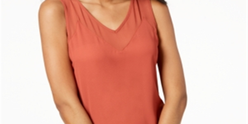 Regata feminina com acabamento em ilusão da INC International Concepts, verde, tamanho pequeno P