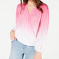 INC International Concepts Top Feminino Ombre Surplice Rosa Tamanho Pequeno P/M