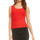 Blusa regata feminina Bar III com decote redondo, vermelha, tamanho GG