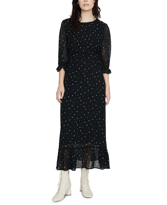 Vestido midi modesto Courtney da Sanctuary Feminino, preto, tamanho 2