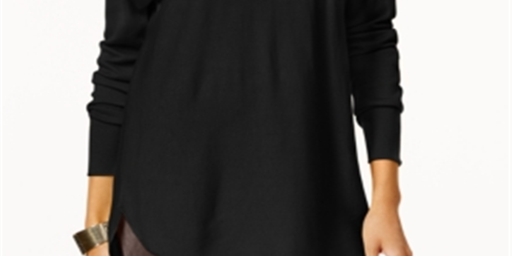 Suéter feminino INC International Concepts, preto, tamanho grande
