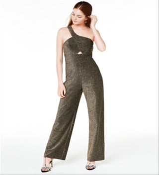 Macacão infantil City Studios One Shoulder dourado tamanho 3