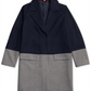 Casaco de lã Tommy Hilfiger Adaptive Color Block para menina, cinza, tamanho XS