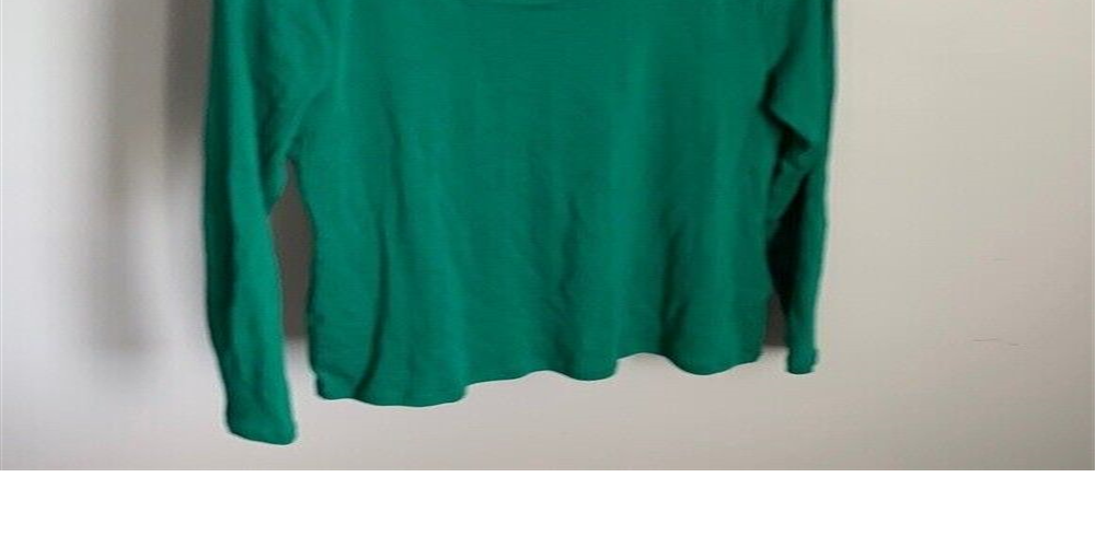 Blusa feminina de manga comprida Charter Club, verde marinho, tamanho médio