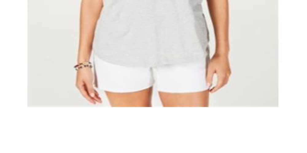 Top feminino com cadarço estampado estilo &amp; co, cinza, tamanho pequeno P