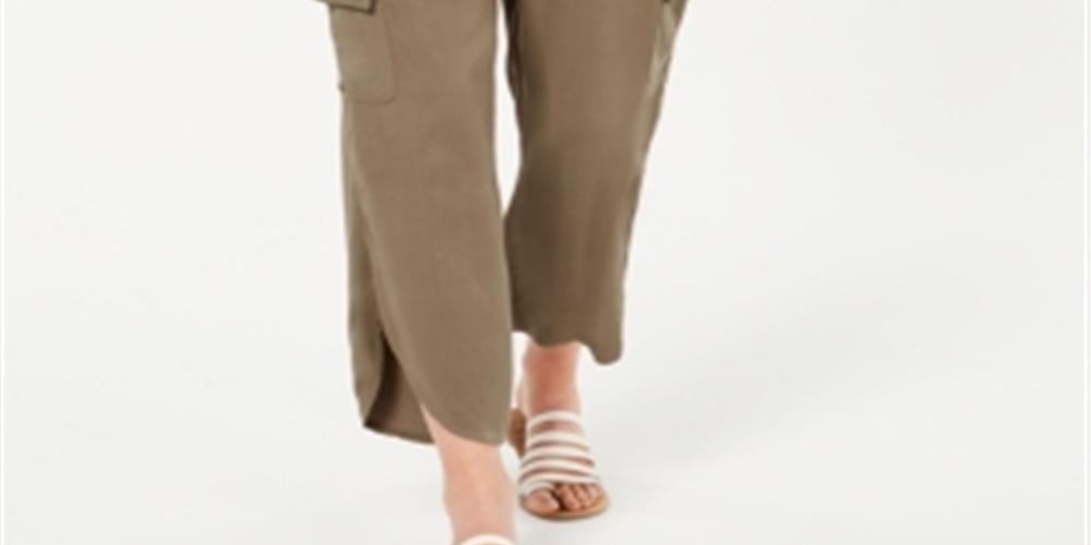 Calça cargo American Rag Junior Tulip Hem marrom tamanho grande