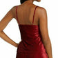 Conjunto de blusa e shorts de pijama de veludo canelado feminino INC International Concepts, vinho, tamanho M