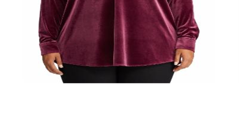 Blusa de veludo plus size feminina Ralph Lauren, verde, tamanho 2X