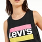 Regata curta feminina Levi's Graphic preta tamanho P