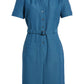 Vestido-camisa feminino Anne Klein azul tamanho 8