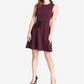 Vestido Tommy Hilfiger Scuba Fit &amp; Flare Feminino Roxo Tamanho 12P