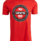 Camiseta Levi's Masculina com Logotipo Circular Vermelha Tamanho Médio
