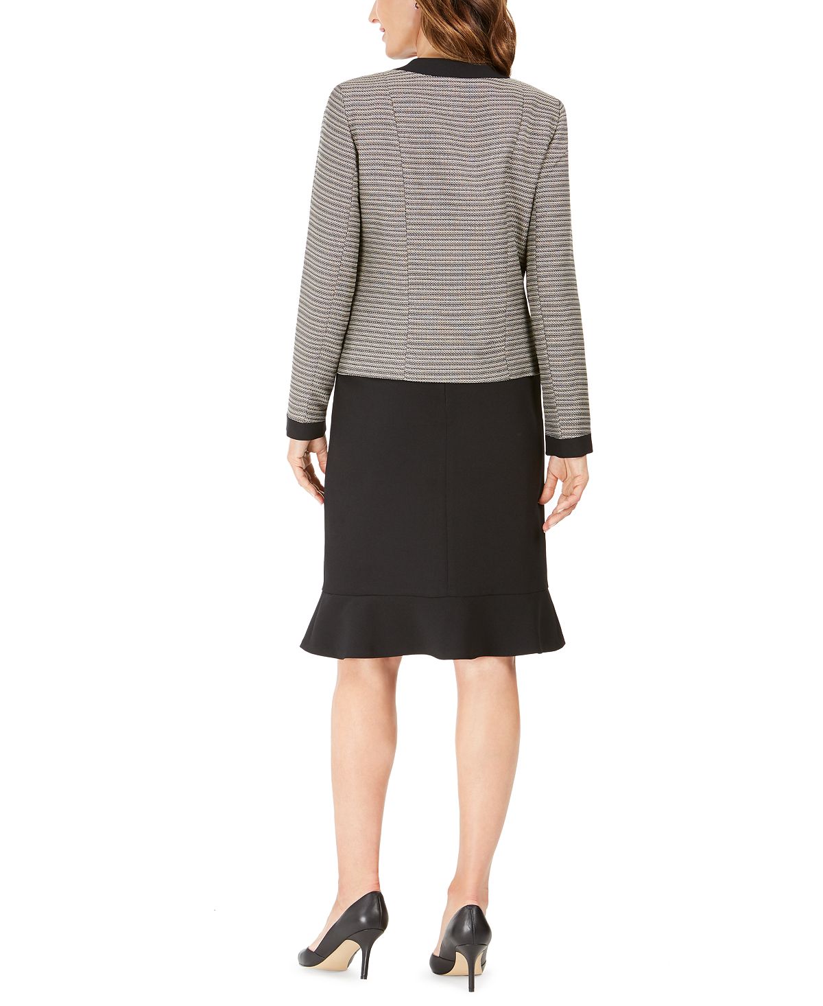 Le Suit Terno Feminino Separado para Carreira Jaqueta de Tweed Cinza Tamanho 16