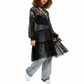 Top longo Sheer Delight feminino da Free People, preto, tamanho GG
