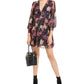 Vestido Blusa Feminino Bar III Estampado com Confete e Manga Longa Preto Tamanho 2XL