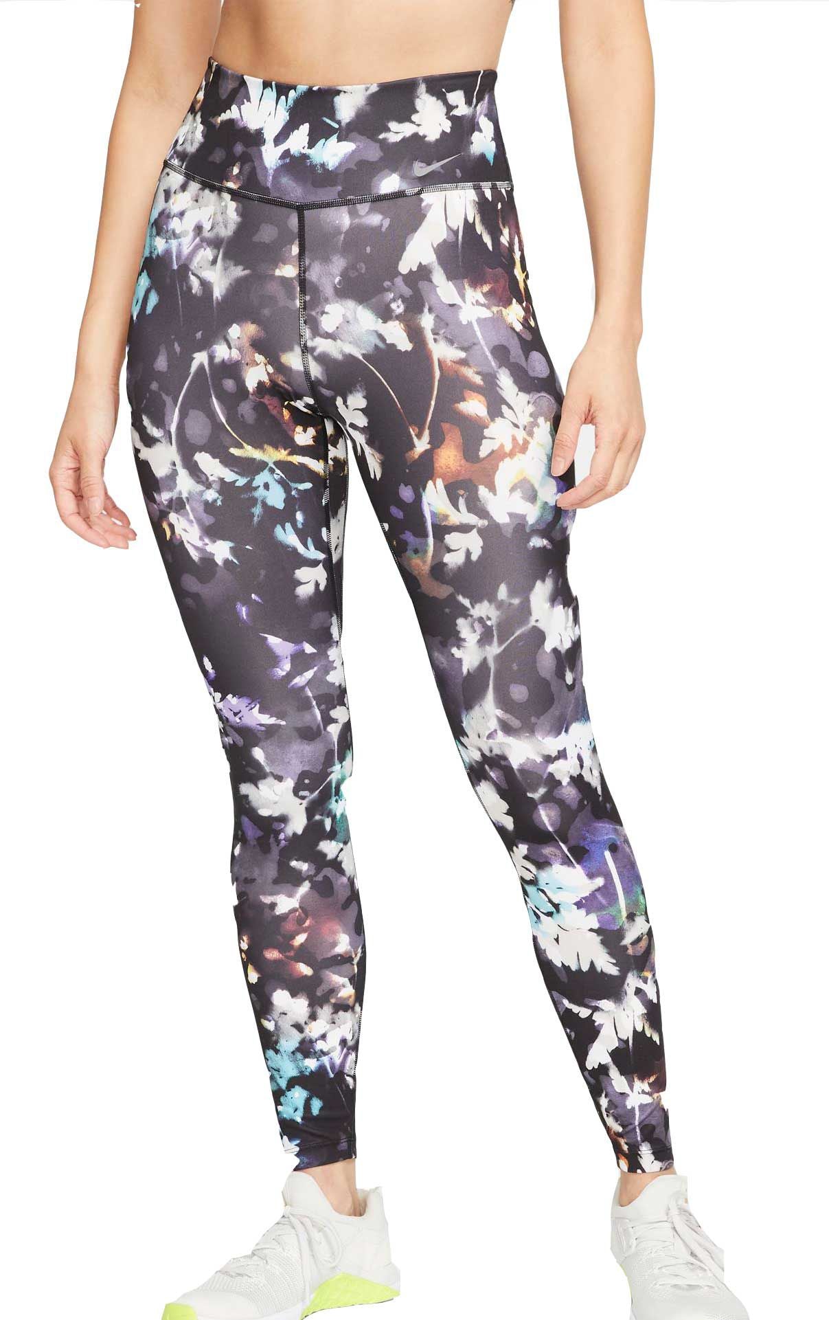 Calça Nike Feminina Estampada Floral Lavada Preta Tamanho Grande