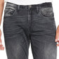 Calça jeans masculina Buffalo David Bitton Six-x Sandblasted preta tamanho 34x34