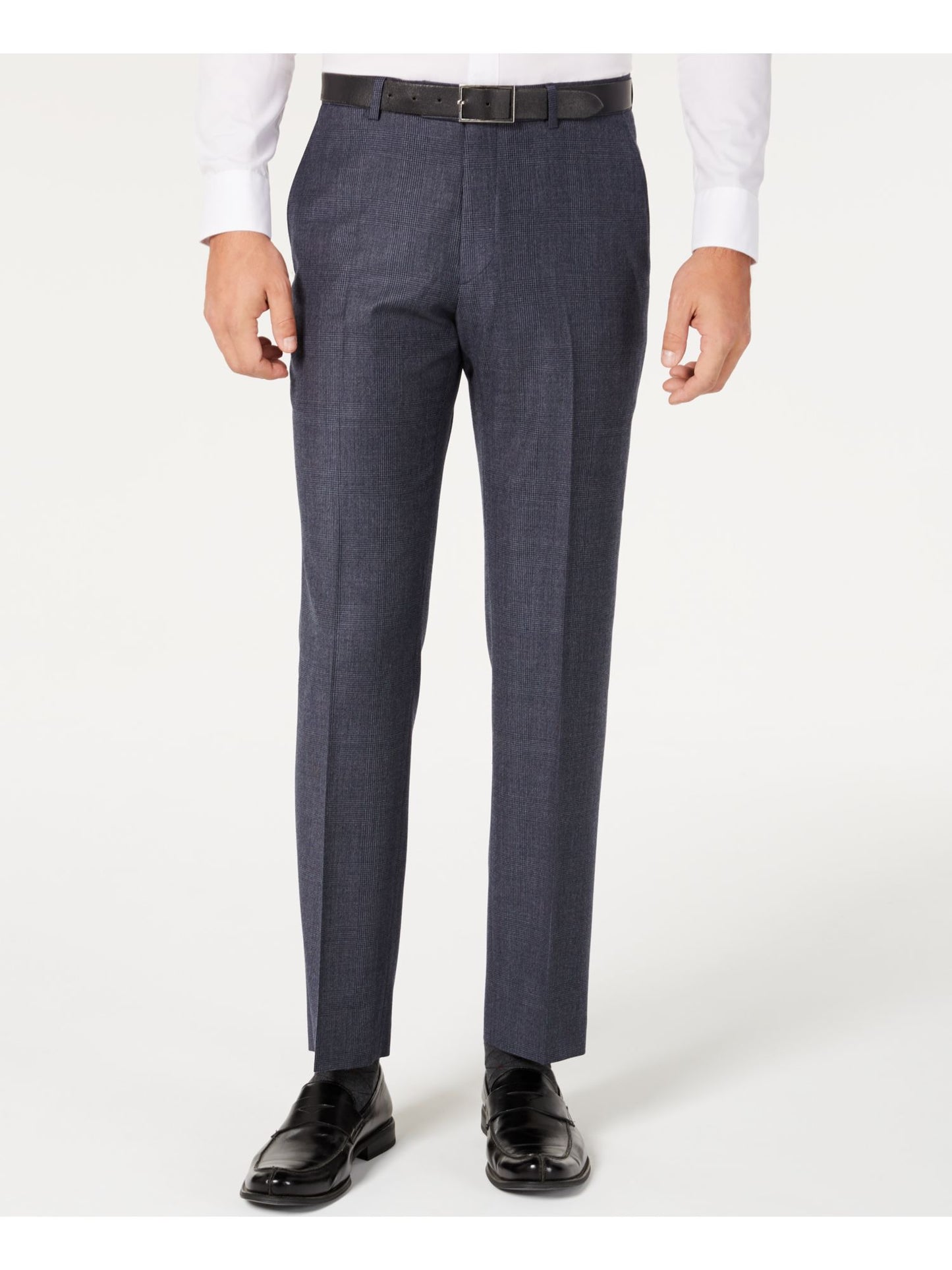 Calça social masculina Tommy Hilfiger Tyler Modern Fit xadrez azul tamanho 32x32