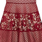 Vestido floral com painéis de renda para meninas Us Angels, tamanho 16, vermelho