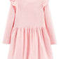 Vestido Carter's Infantil Meninas Lantejoulas-Borboletas Jersey Rosa Tamanho 5T