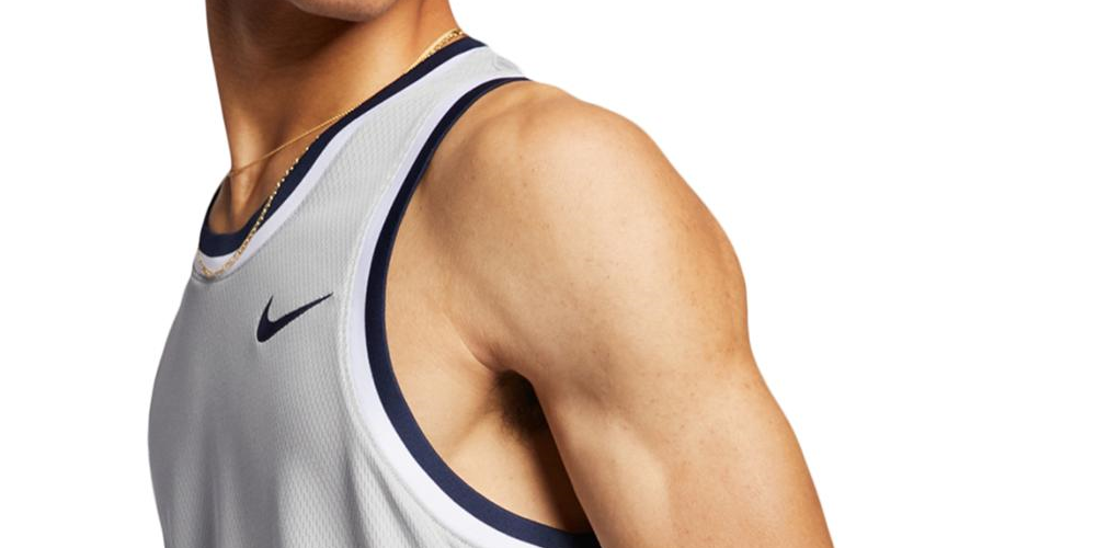 Camiseta regata Nike Dri Fit Logo Masculina Cinza Tamanho P