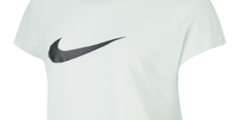 Camiseta de treino Nike Dri-FIT com logo lateral e amarração lateral, verde, tamanho XL