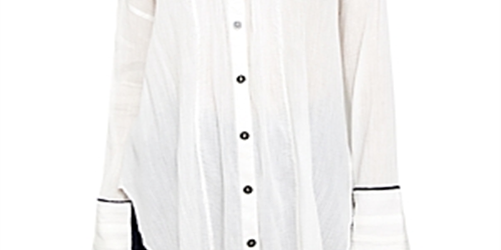 Túnica feminina Amore com debrum, branca, tamanho grande