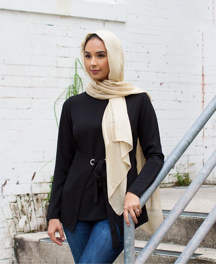 Lenço de cabeça liso da coleção feminina Verona marrom tamanho único