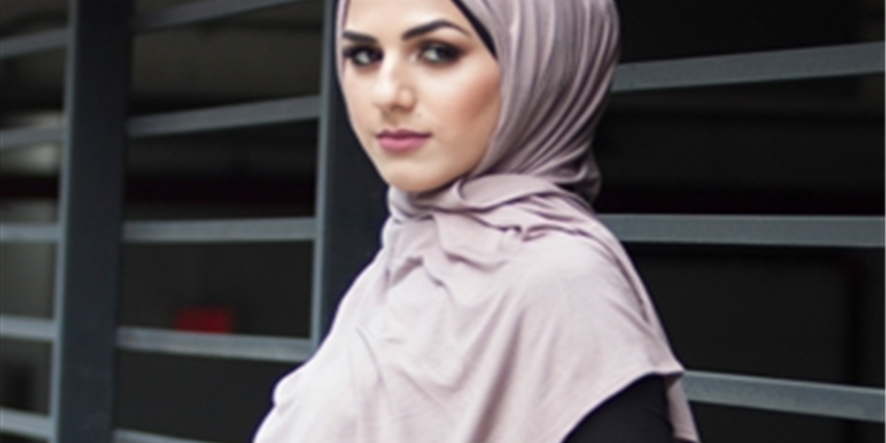 Cachecol hijab feminino Verona Jersey Veil, cinza-claro, tamanho único