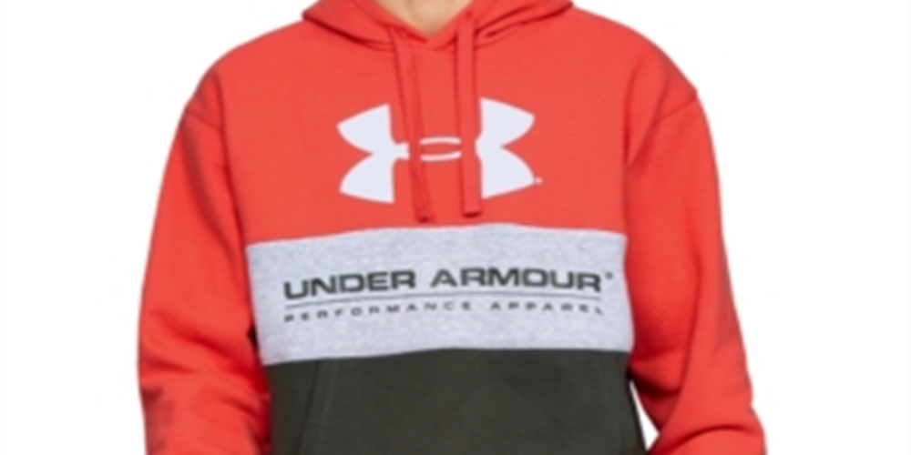 Moletons e moletons masculinos Under Armour Martian Performance Originators Fleece Logo Hoodie vermelho tamanho médio