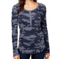 William Rast Kairah Henley Top Feminino Azul Tamanho P