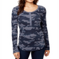 William Rast Kairah Henley Top Feminino Azul Tamanho P
