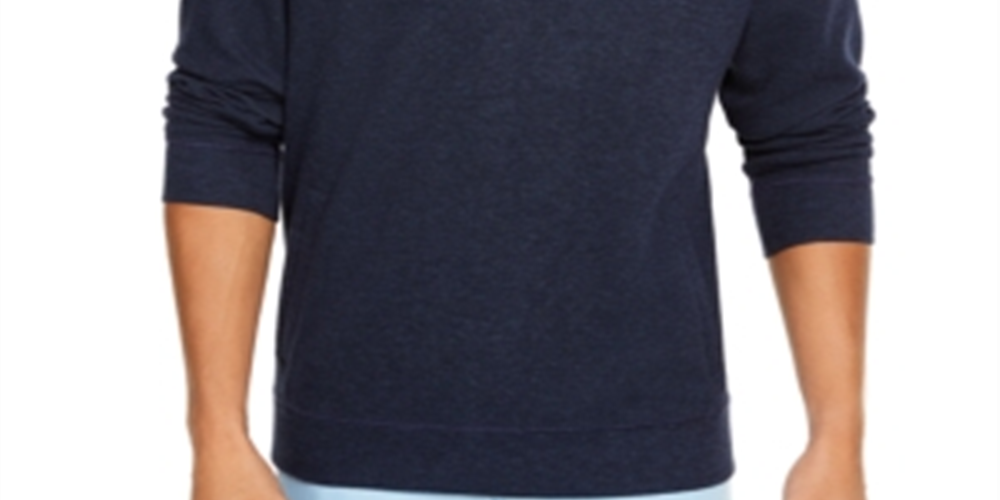 Tommy Bahama Playa Pina Port Moletom com zíper de um quarto masculino, azul, tamanho GG