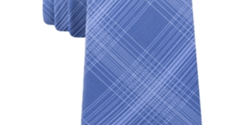 Gravata profissional masculina Kenneth Cole Reaction Tyler Silk Blend, azul, tamanho regular