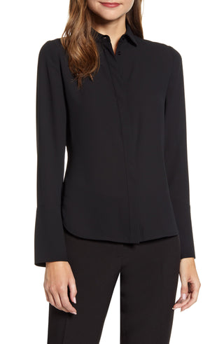 Top feminino Anne Klein preto tamanho X-Large