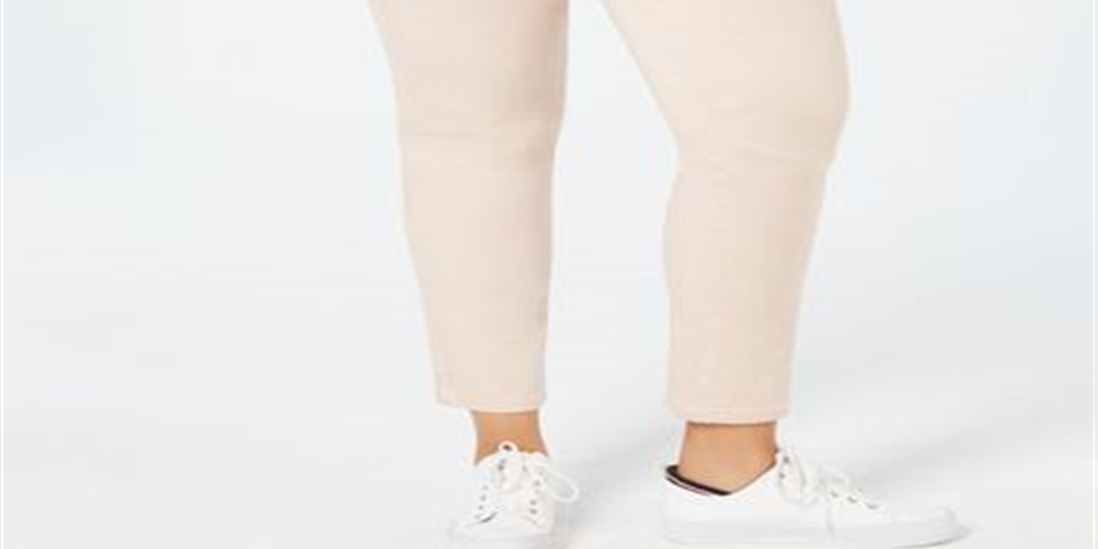Calça jeans feminina Tommy Hilfiger Bedford rosa tamanho 20W