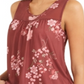 Regata de malha com estampa floral feminina Style &amp; Co, vinho, tamanho pequeno