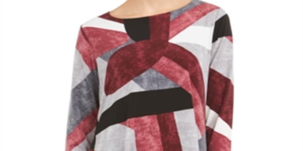 Blusa feminina estampada Alfani, verde, tamanho PP