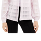 Cardigan xadrez feminino Alfani Illusion roxo tamanho pequeno P/M
