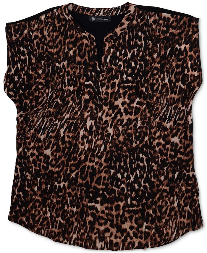 Blusa Dolman Feminina com Decote em V, Marrom, Tamanho XXG, da INC International Concepts