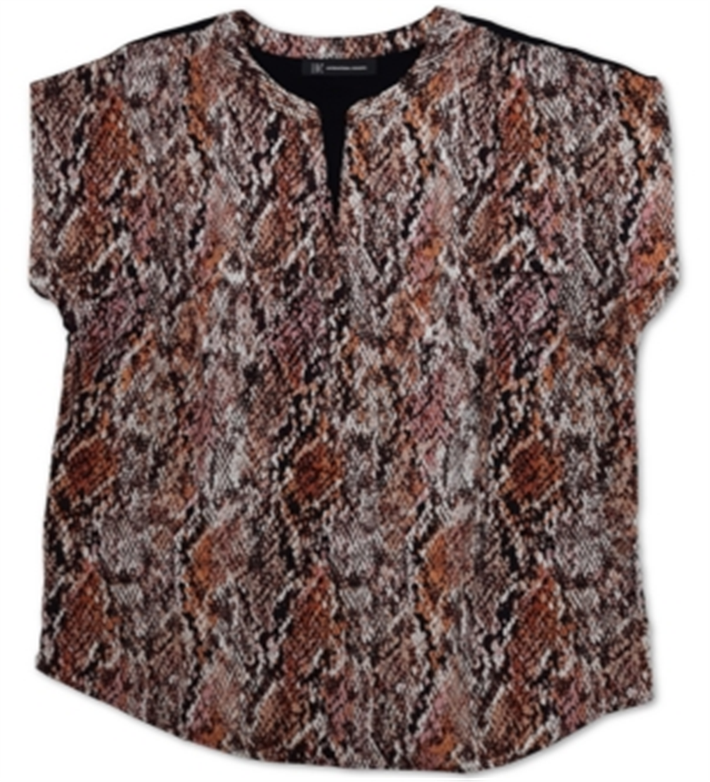 Blusa Dolman Feminina com Decote em V, Marrom, Tamanho XXG, da INC International Concepts